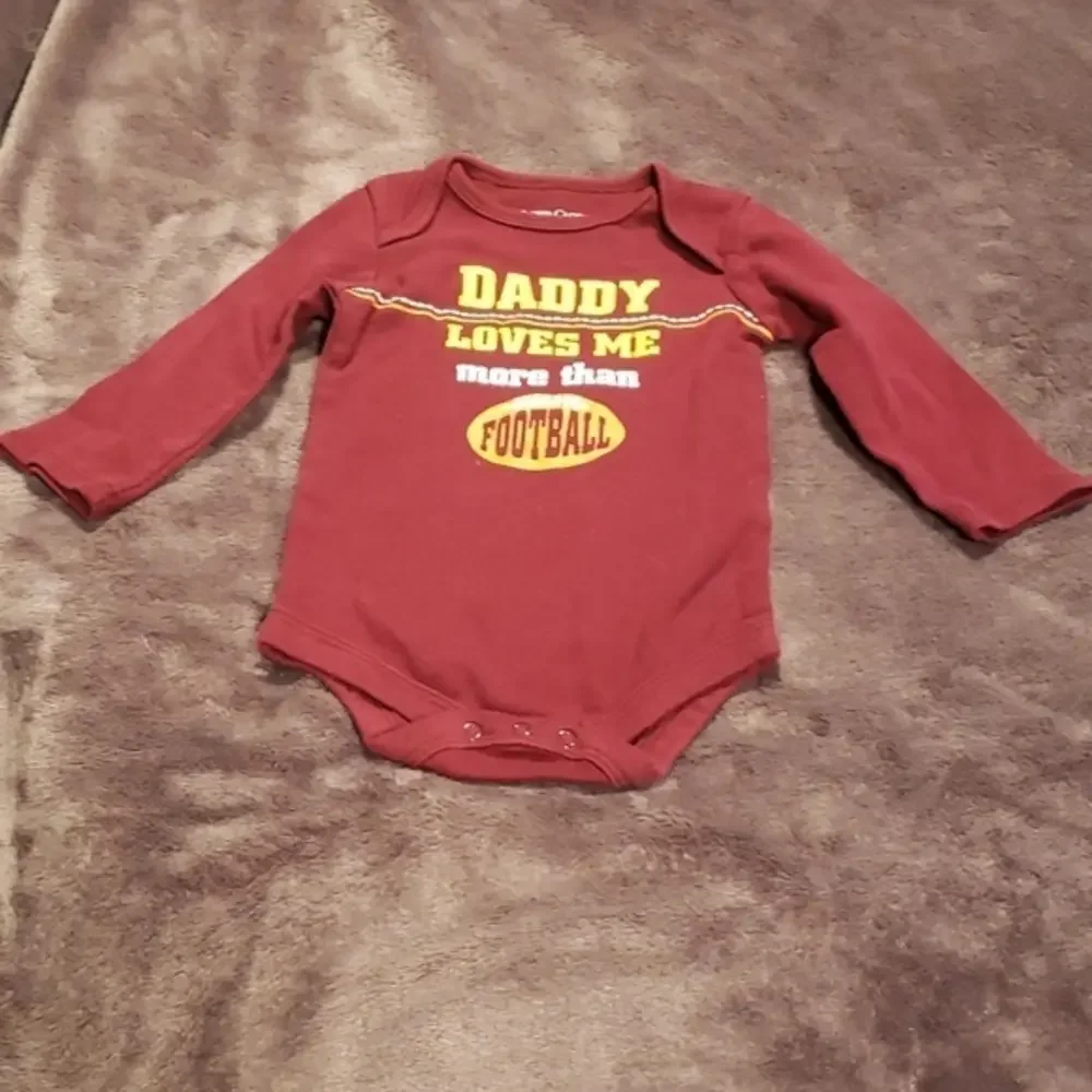 Football onesie size 6/9 months‎ faded glory brand